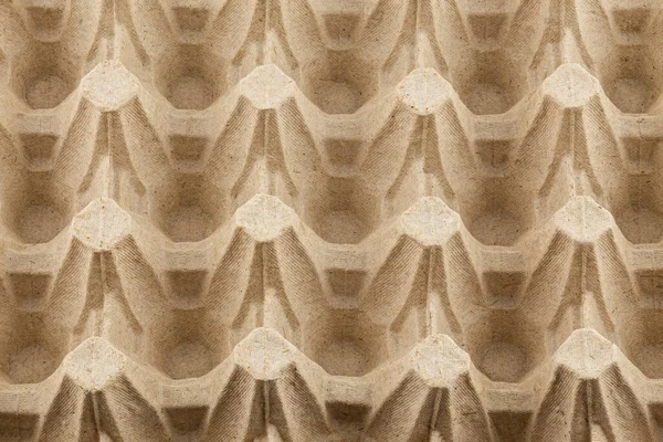 Άδειο σχήμα δίσκου αυγών από χαρτόνι - closeup με ευκρίνεια από άκρη σε άκρη — Φωτογραφία Αρχείου