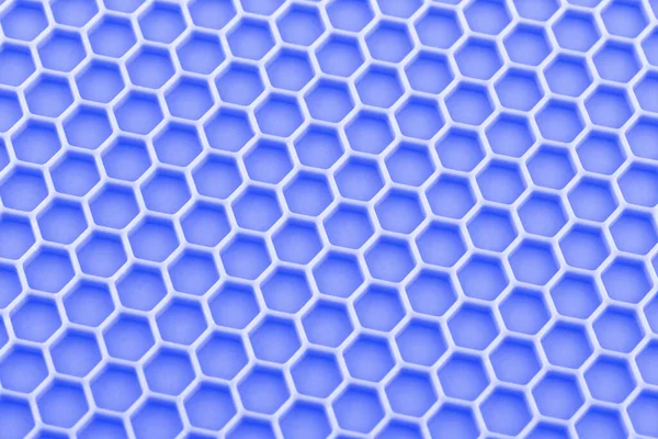 Abstract blauw honingraat close-up onopvallend foto achtergrond — Stockfoto