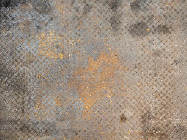 Kirli patinaj geçirmez paslı çelik levha dokusu ve arka plan — Stok fotoğraf