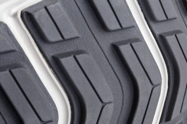 Koruyucu şekilli yeni ve modern spor ayakkabılarının tam çerçeve arkaplanını kapat