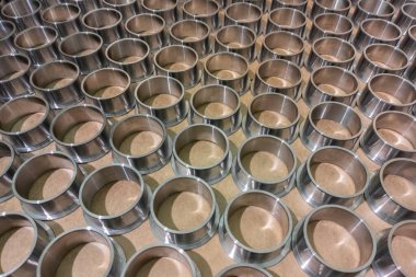 tam çerçeve dizi parlak çelik silindirik silindirik kollu parçalar flanjlı