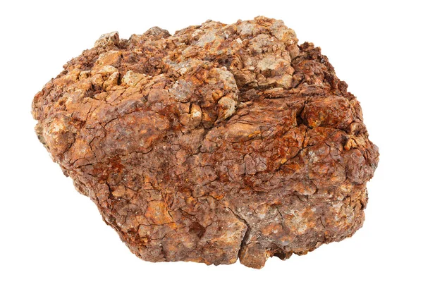 Large piece of metallurgical ferrous iron stone ore isolated on whie background — Stock Photo, Image