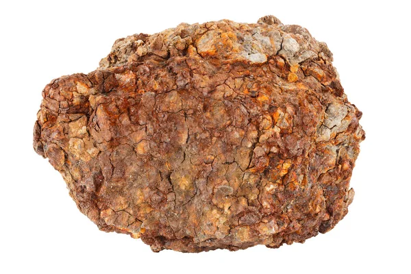 Gran pieza de hierro ferroso metalúrgico mineral de piedra aislado sobre fondo whie — Foto de Stock