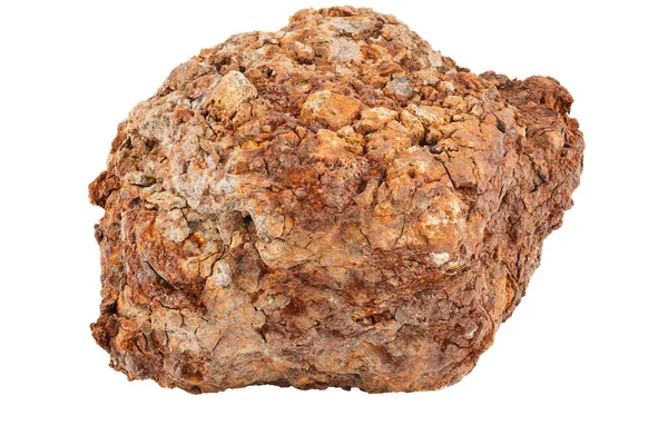 Large piece of metallurgical ferrous iron stone ore isolated on whie background — Stock Photo, Image