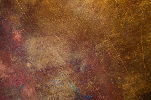 Turuncu-sarı bakır yüzey yakın çekim doku — Stok fotoğraf