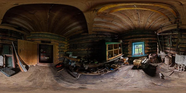 Gabinet w drewniany dom wnetrze pano — Zdjęcie stockowe