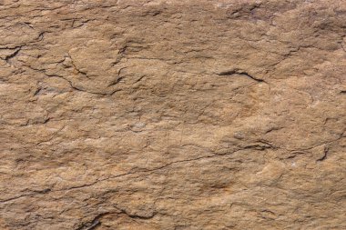 Rugged beige sedimentary rock formation stands prominently in a natural outdoor setting. Textured surfaces and earthy colors create a striking visual during bright daylight.