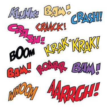 Kısa tümcecikleri taklit ses gibi çizgi