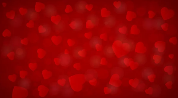 Hermoso fondo corazones rojos — Vector de stock