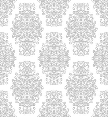 Damasko vintage çiçek seamless modeli - Barok klasik arka plan