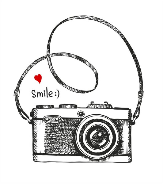 Векторная ретро камера
