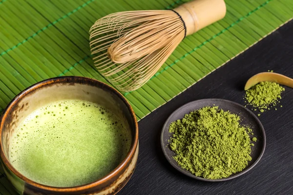 Japon matcha çay ile natürmort — Stok fotoğraf