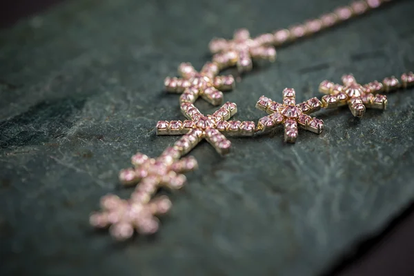 Necklace in shape of snowflake — Stock Photo, Image