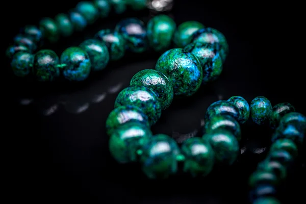 Green Beads necklaces — Stock Photo, Image