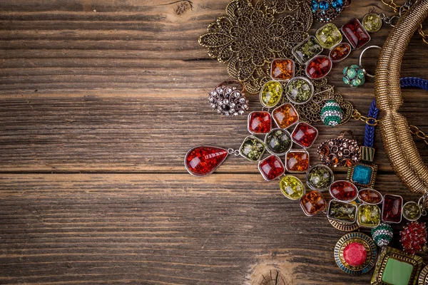 Colorful stones necklaces — Stock Photo, Image