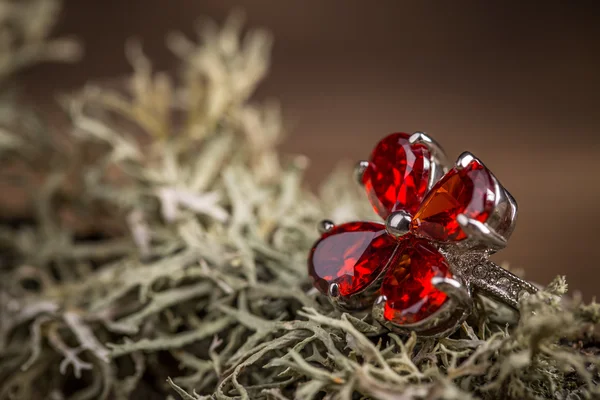 Anillo con piedra roja —  Fotos de Stock