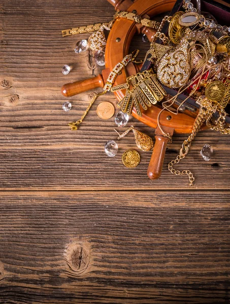 Top view of treasure chest — Stock Photo, Image