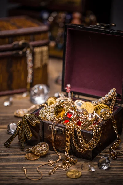 Small pirate treasure chest Stock Photo by ©grafvision 107990900
