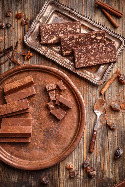 Domácí čokoládové sladkosti — Stock fotografie