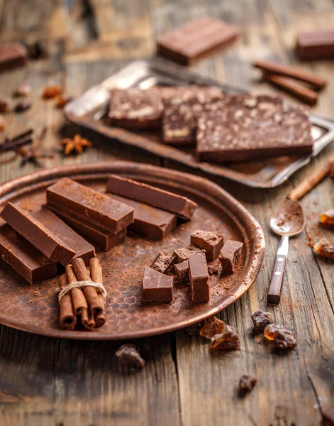 Domácí čokoládové fudge — Stock fotografie