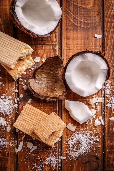 Vit choklad (wafers) — Stockfoto