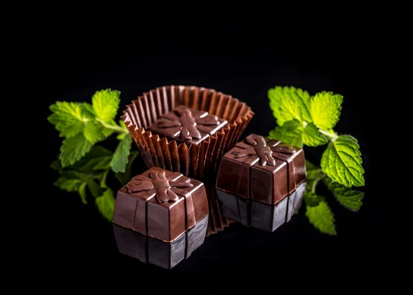 Lahodné čokoládové bonbony — Stock fotografie