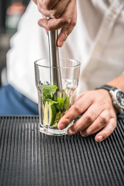 Mojito cocktail drinken — Stockfoto