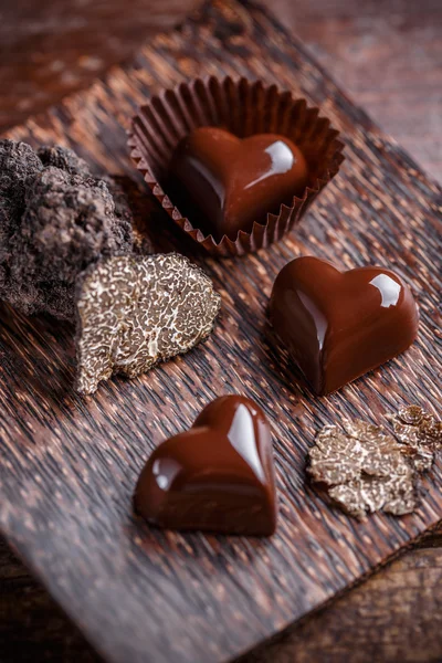 Chokladpralin med tryffel — Stockfoto