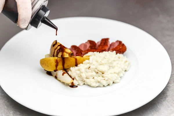 Portion of cheese risotto — Stock Photo, Image