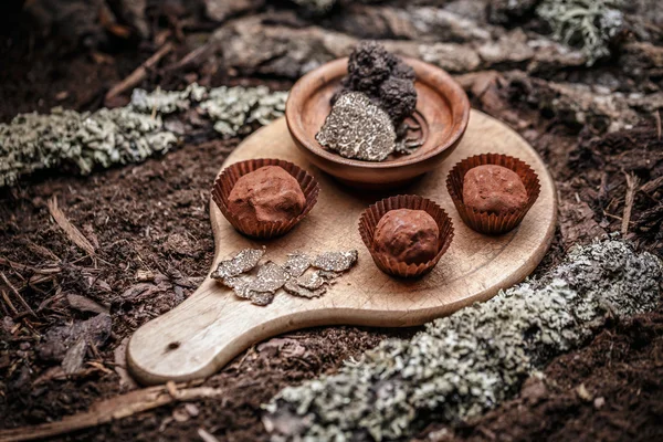 Sobremesa de doces trufas — Fotografia de Stock