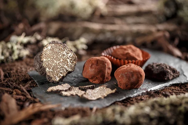 Trufas de chocolate gourmet Imagens De Bancos De Imagens Sem Royalties