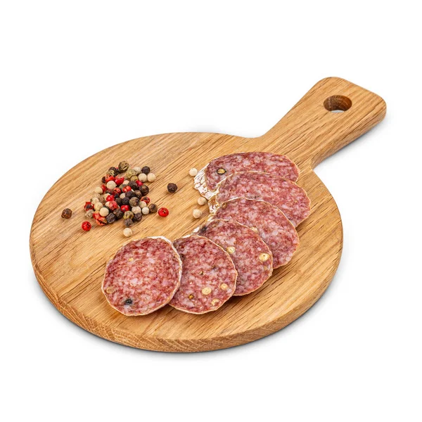 Salame gourmet com pimenta do mosaico — Fotografia de Stock