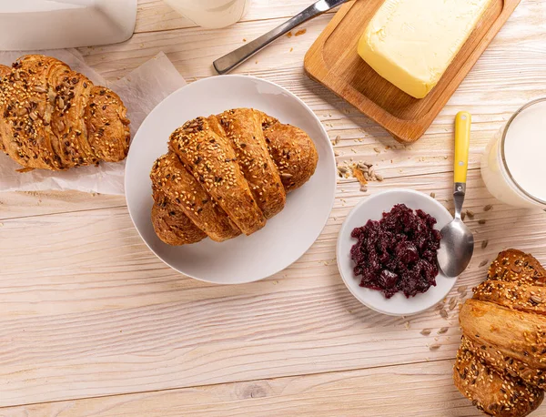 Croissant appena sfornati — Foto Stock