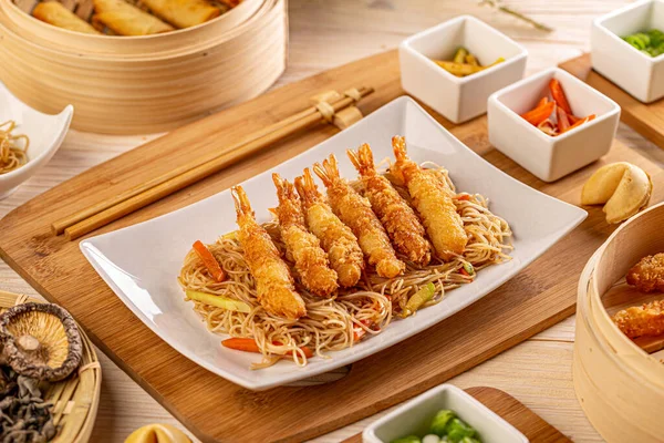 Sabroso tempura de camarones —  Fotos de Stock