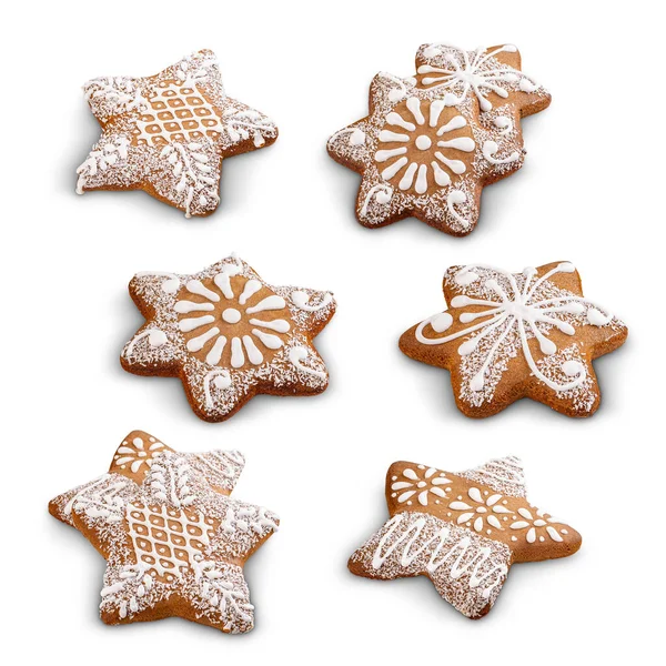 Sternförmige Lebkuchen — Stockfoto