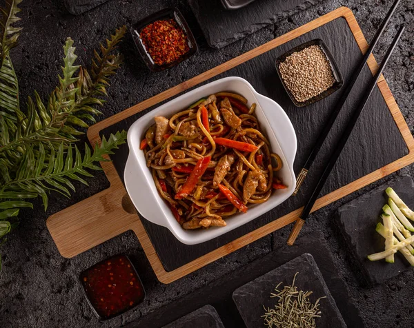 Chow mein menu — Stockfoto