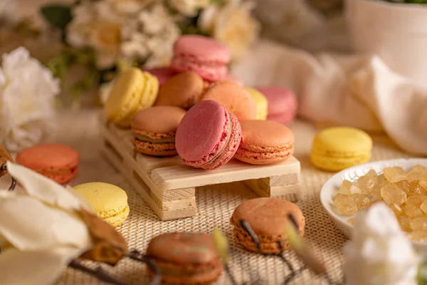 Macarões de amêndoa franceses — Fotografia de Stock