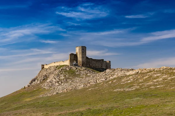 Enisala Fortress Medieval Fortress Sitting High Hillin Tulcea County Dobrodja — Stock Photo, Image