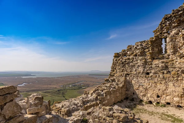 Ruins Medieval Enisala Fortress Romania — Stock Photo, Image