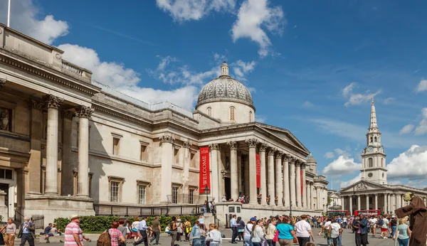 The National Gallery at Trafalgar Square — Stock Photo, Image