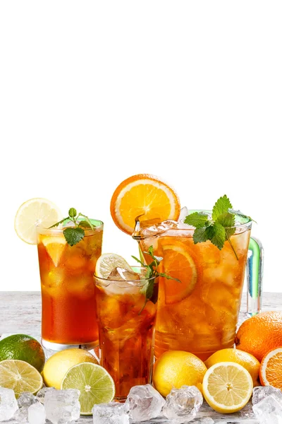 Glasses of ice tea — Stock Photo, Image