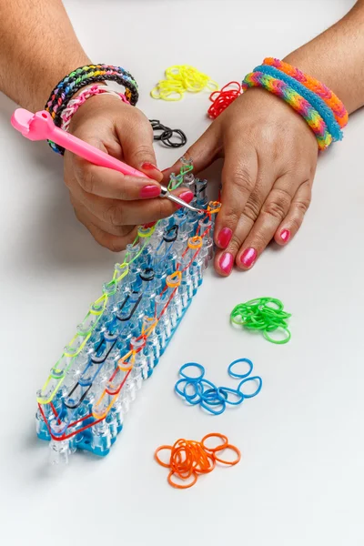 Loom band bracelet — Stock Photo, Image