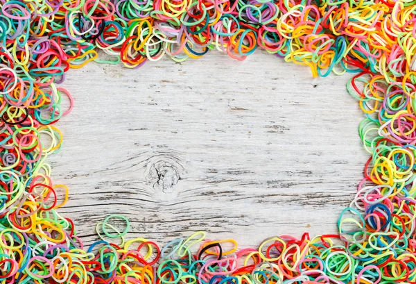 Frame made of loom bands — Stock Photo, Image
