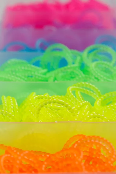Loom bands in box — Stock Photo, Image