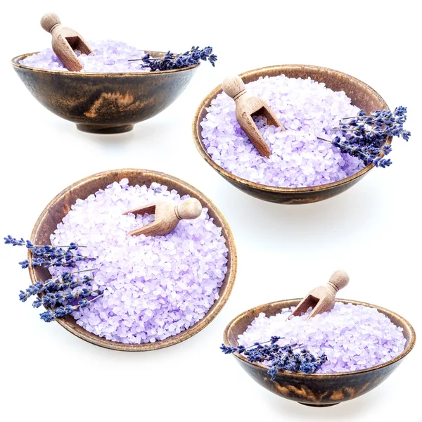Lavender bath salt Royalty Free Stock Photos