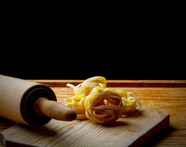 Fresh homemade tagliatelle — Stock Photo, Image