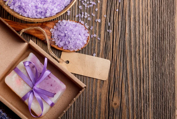 Lavendel handgemachte Seife — Stockfoto