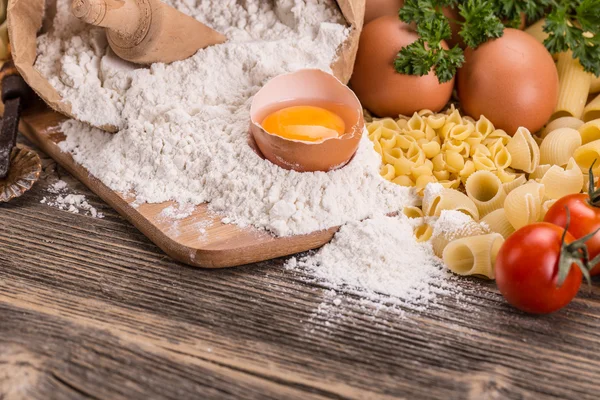 Pasta ingredients — Stock Photo, Image