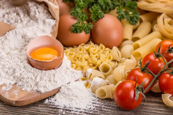 Pasta ingredients — Stock Photo, Image