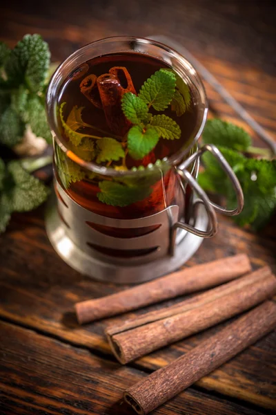 Glass cup of tea — Stock Photo, Image